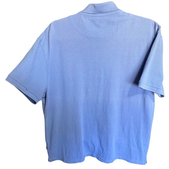 Vilebrequin Turtle Embroidered Polo Shirt Tencel Short Sleeves Blue Size XL - Picture 7 of 10